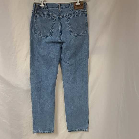 Wrangler Mens 34x34 Rugged Wear Straight Leg Medium Wash 5 Pockets Denim Jeans - Picture 5 of 10